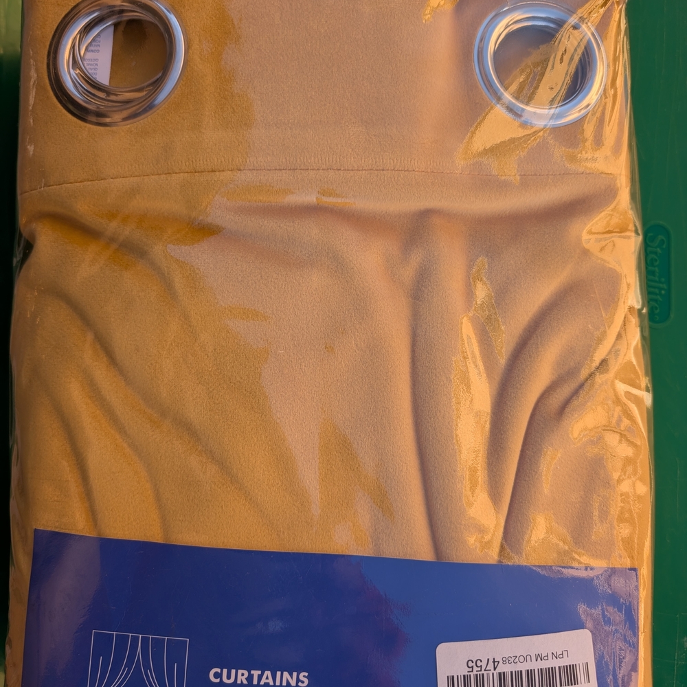 Elegant Gold Curtains with Grommets